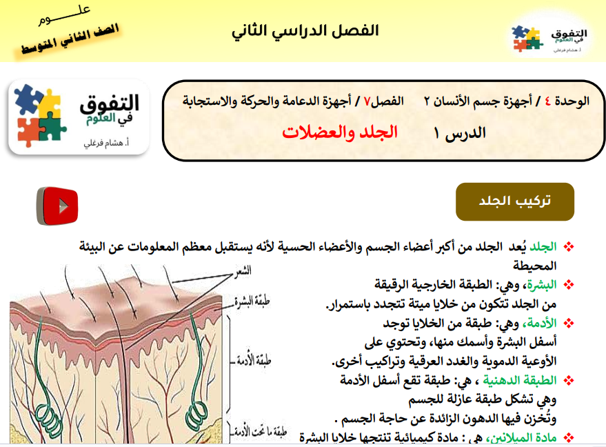 مذكرة علوم ثاني متوسط ف2 الجزء الثاني 1447