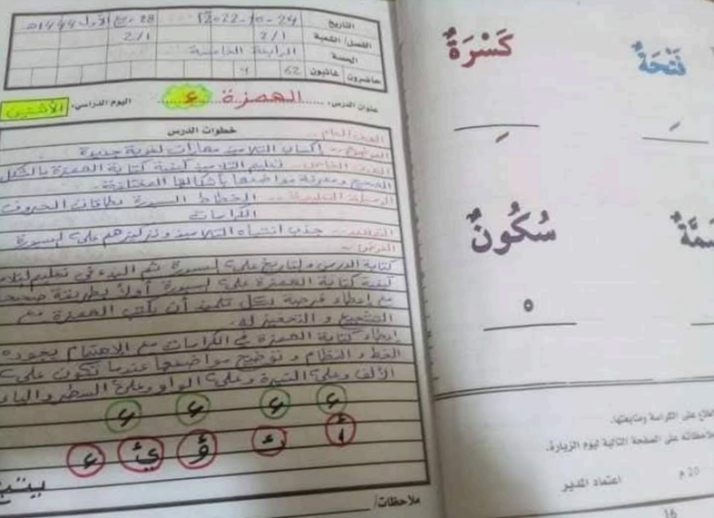 كراسة تحضير مادة اللغة العربية اول ابتدائي ليبيا pdf